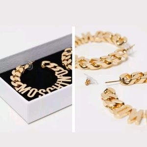 H&M x Moschino Gold Chain Earrings